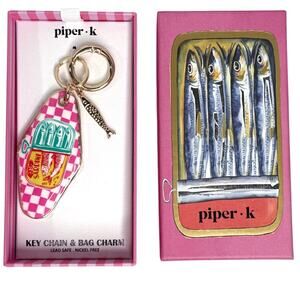 Piper K Sardine Fish Can Bag Charm Key Ring Hotel Key Shaped Viral Tik Tok Beach